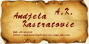 Anđela Kastratović vizit kartica